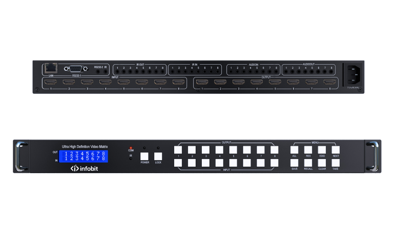 Бесподрывный матричный коммутатор Infobit iMatrix H88HAW HDMI 8×8